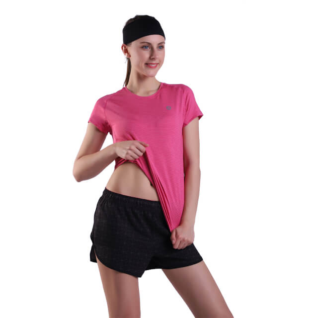 Sommer-Workout-Strandoberteile für Damen, Kurzarm, Yoga, Laufen, Sport, lässige T-Shirts