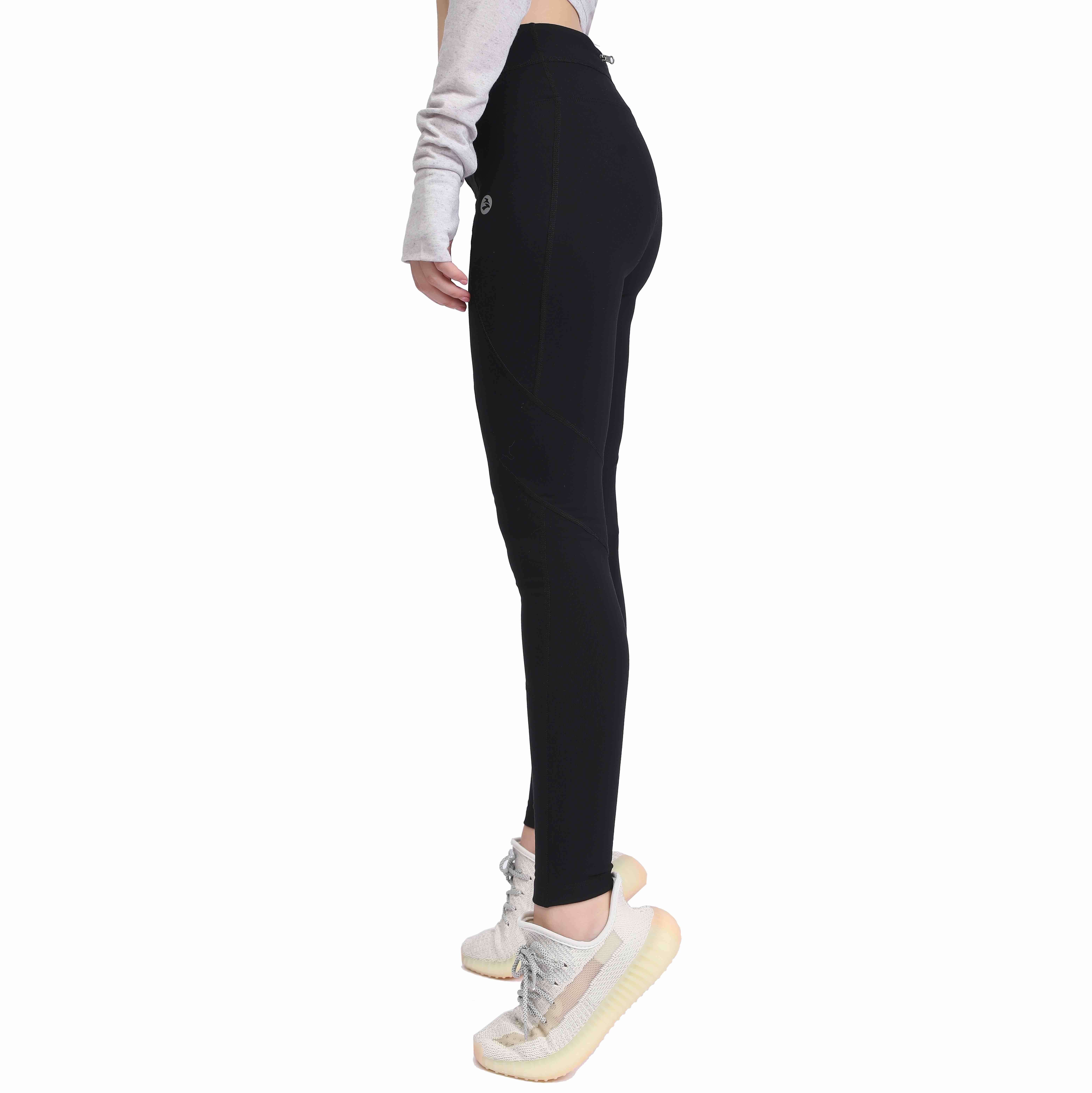 Damen-Lauf-Yoga-Leggings mit Bauchkontrolle und Zwickel im Schritt