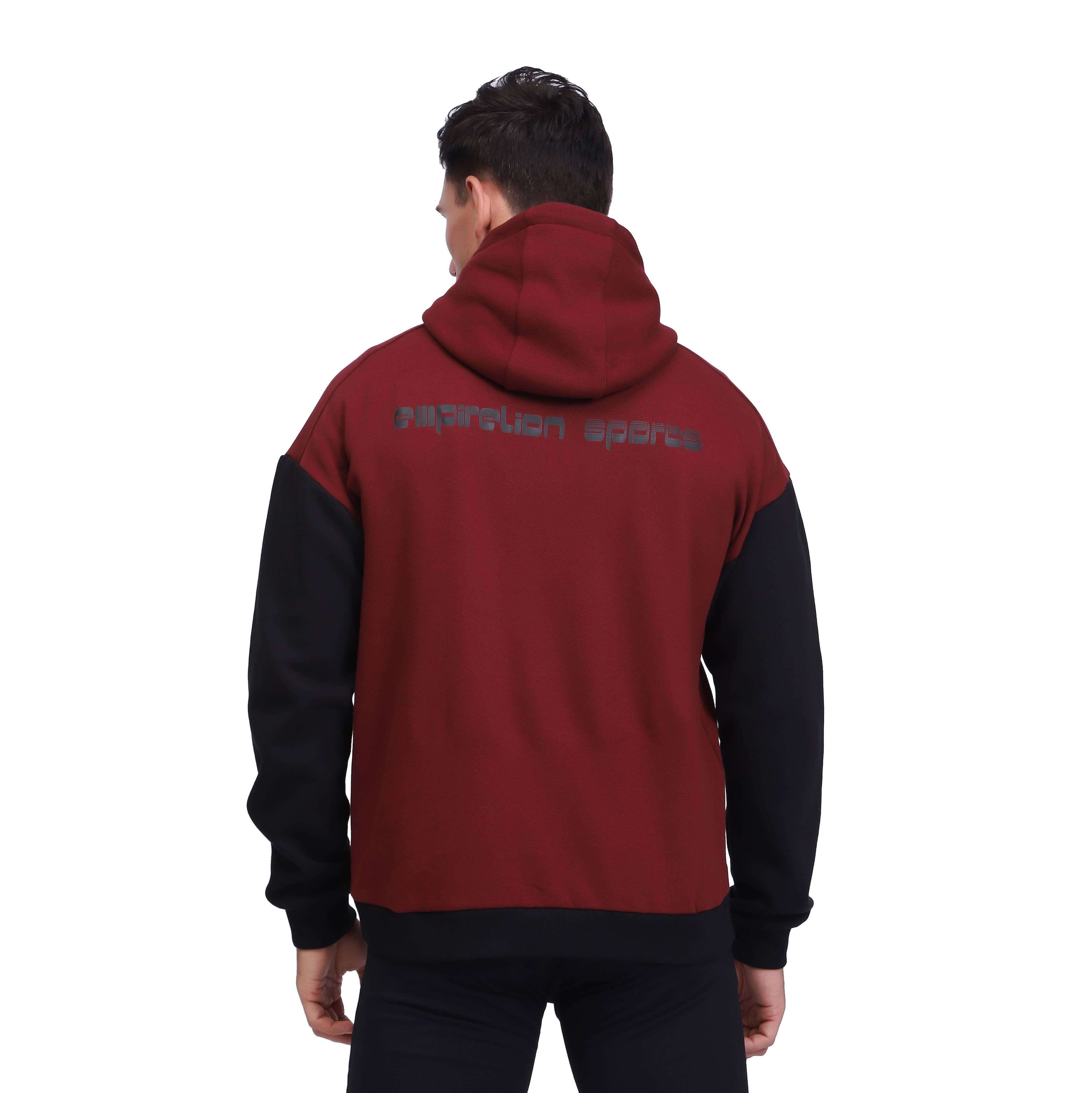 Kängurutasche mit halbem Reißverschluss für Herren Stilvolle Sport-Sweatshirt-Oberteile