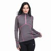 Frauen halb Zip-up Yoga Training Running Track Jacke 