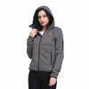 Damen Allover Druck warmes Fleece Reißverschluss Hoodies Sweatshirt Jackets