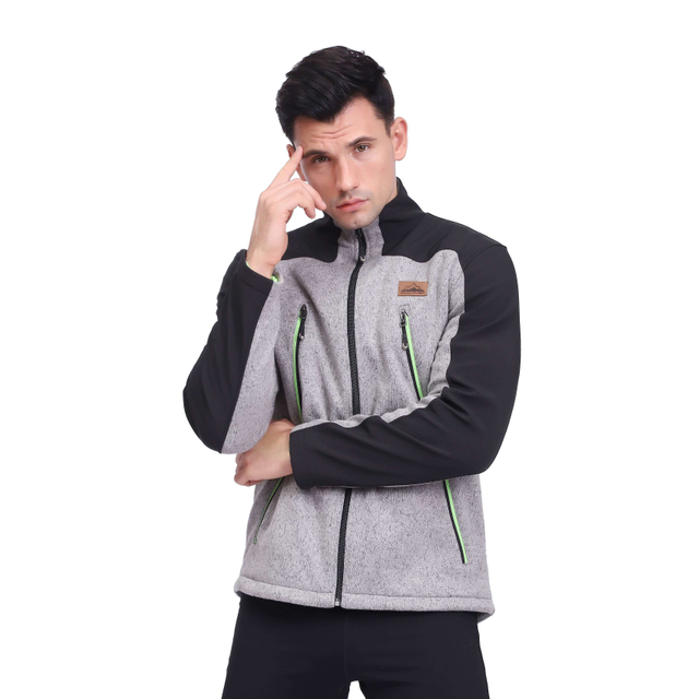 Winddichte Thermo-Softshell-Sweatshirt-Jacke zum Aufwärmen für Herren