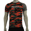 Herrenjungen Klettern Tarngedruckte Sporttrainings-T-Shirt gedruckt