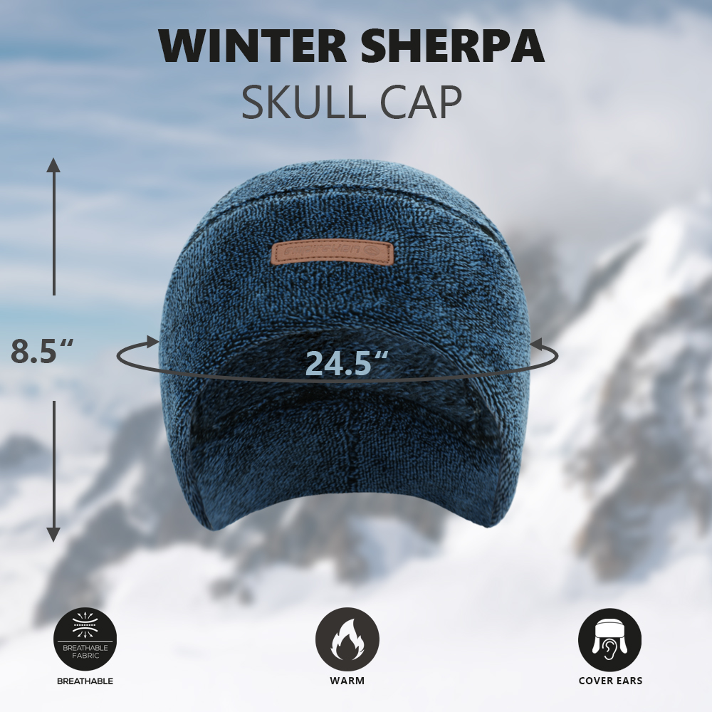 Fleece warme Ski Taktische Mütze Winter Schneehelm Liner Schädelschädel 