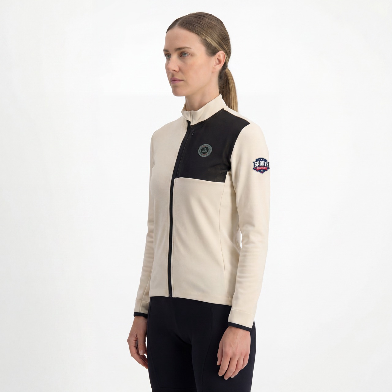 Damen-Fahrradjacke mit Mesh-Besatz und Tasche