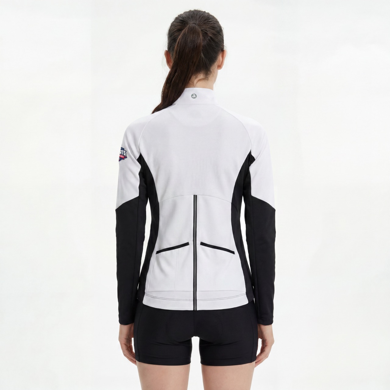 Sportmode-Jacke für Damen mit Farbblock und reflektierendem Besatz