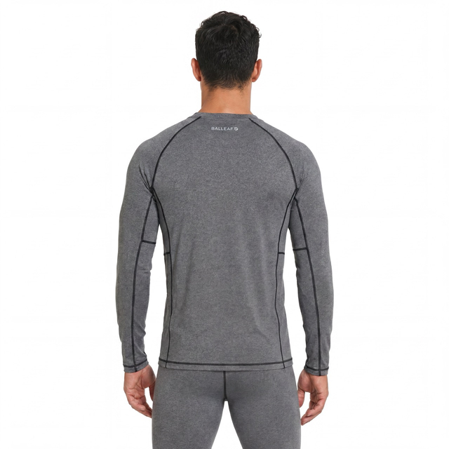 Herren-Thermounterwäsche, lange Unterhose, Basisschicht, Innenfleece, Oberteil und Unterteil, 2-teiliges Set