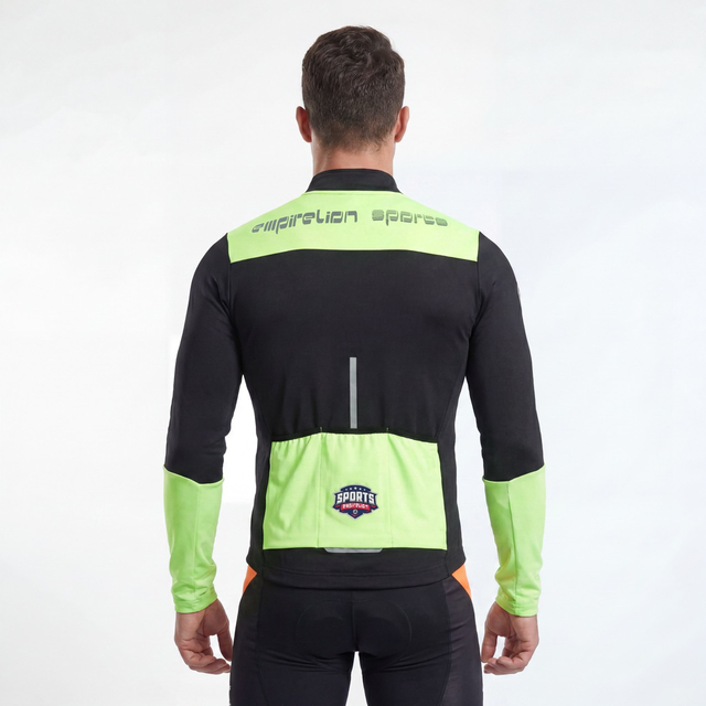Mittelschwere Fluro-Farbblock-Fahrradjacke