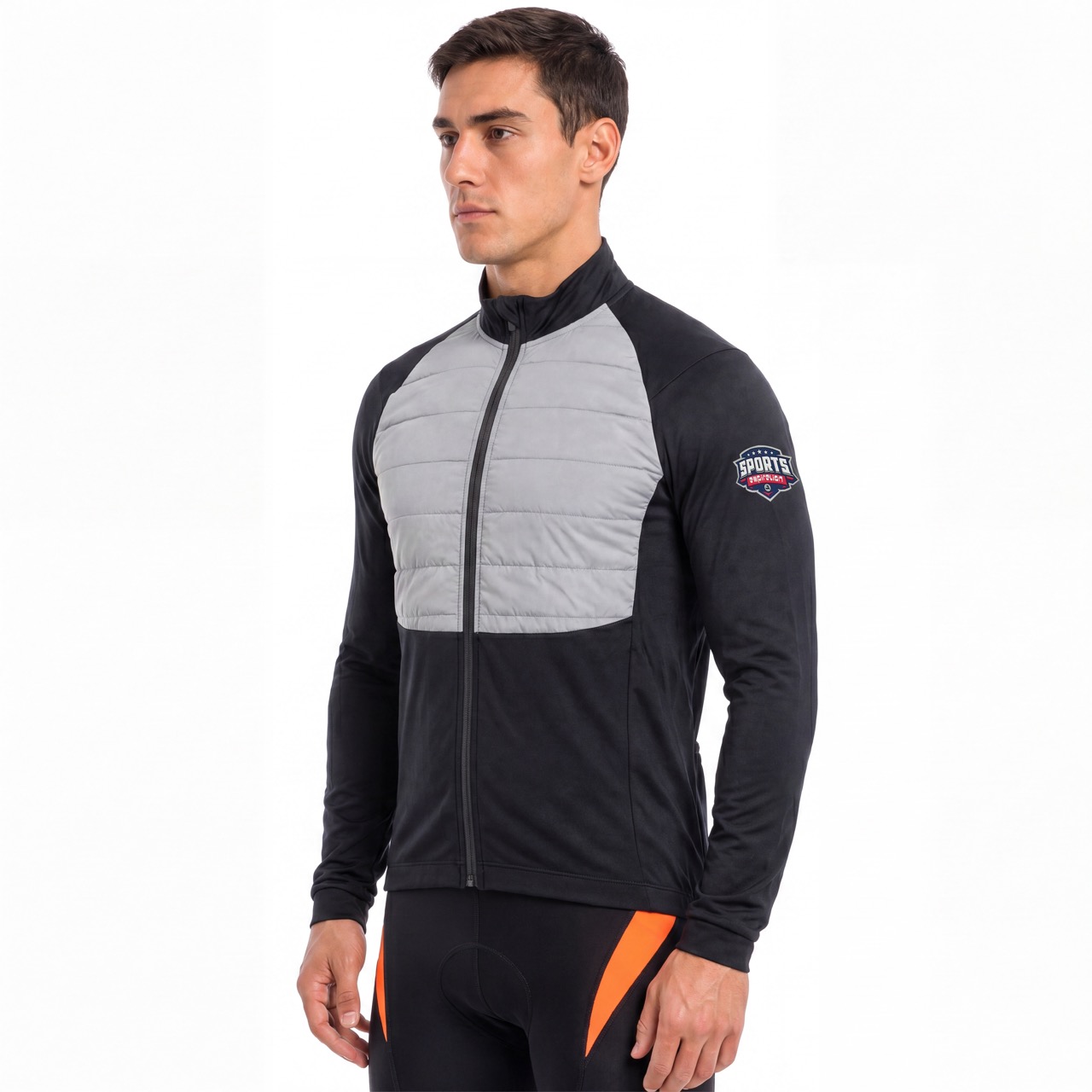 Reflektierende gepolsterte Herren-Fahrradjacke