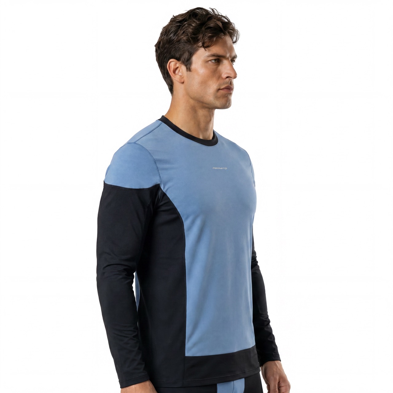 Herren-Baselayer-Racing-Workout-Tops mit Windschutzeinsätzen
