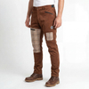 Herren-Wanderhose mit Karoeinsätzen aus Cord, Trekkinghose