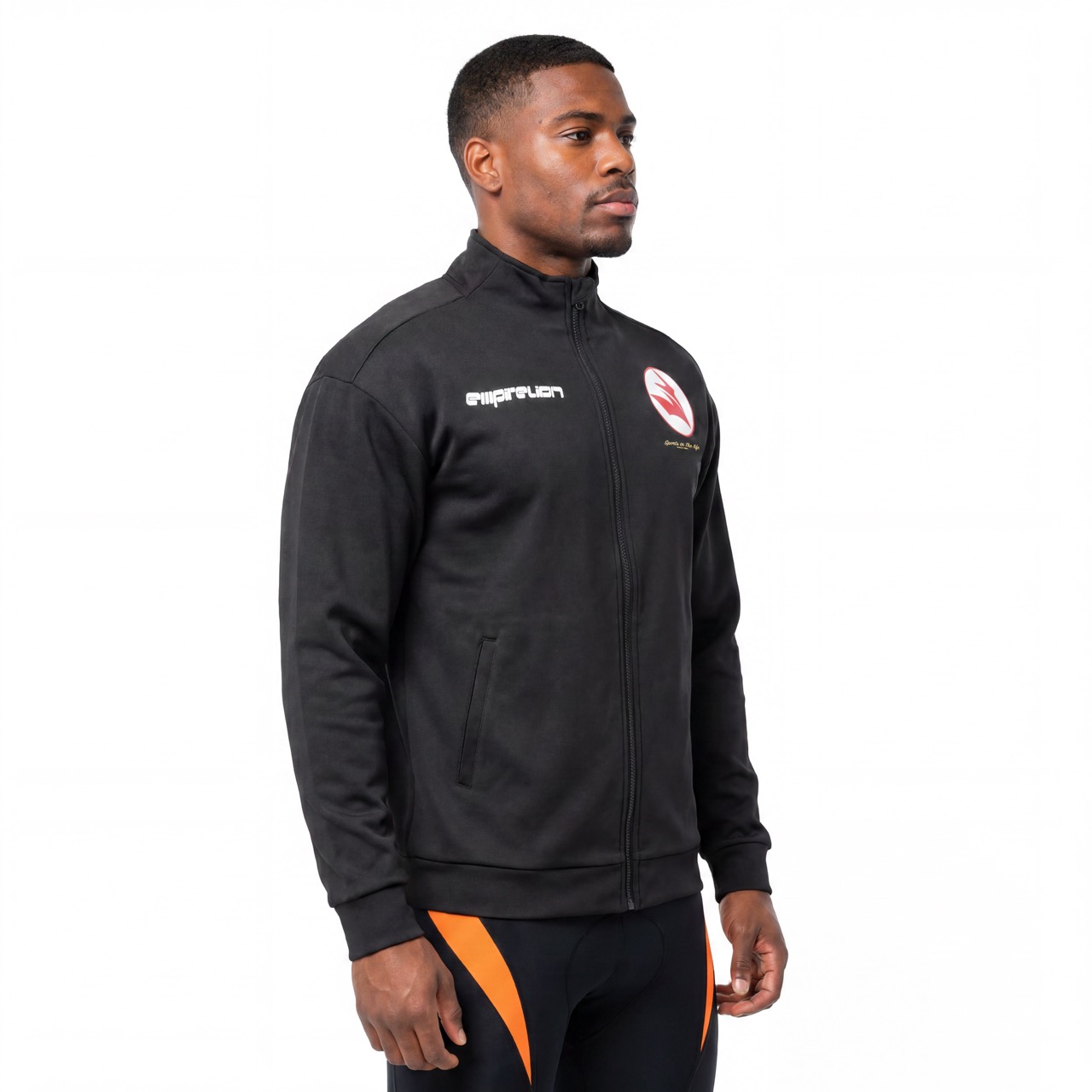 Herren-Fußballjacke mit durchgehendem Reißverschluss