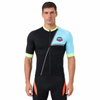 Kurzarm-Raglan-Radtrikot mit reflektierenden Besätzen und hohem Halsausschnitt