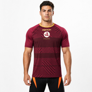 Herren-T-Shirt mit bedrucktem Fußballtrikot und Logo