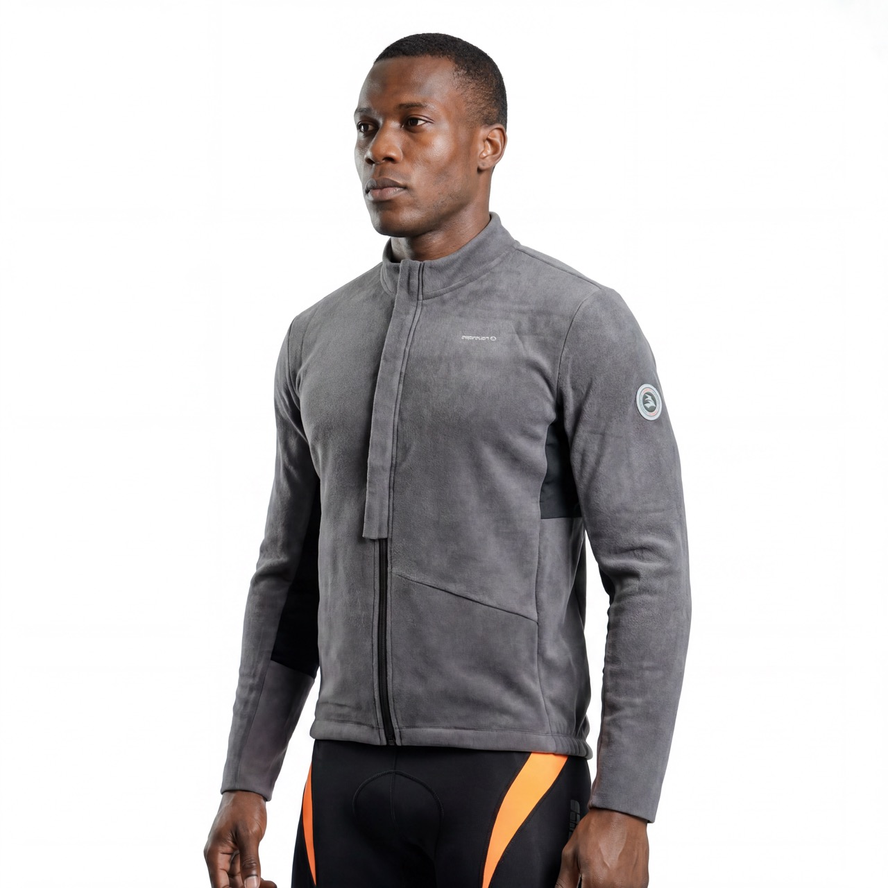 Schwere Herren-Winterradjacke aus gebondetem Fleece