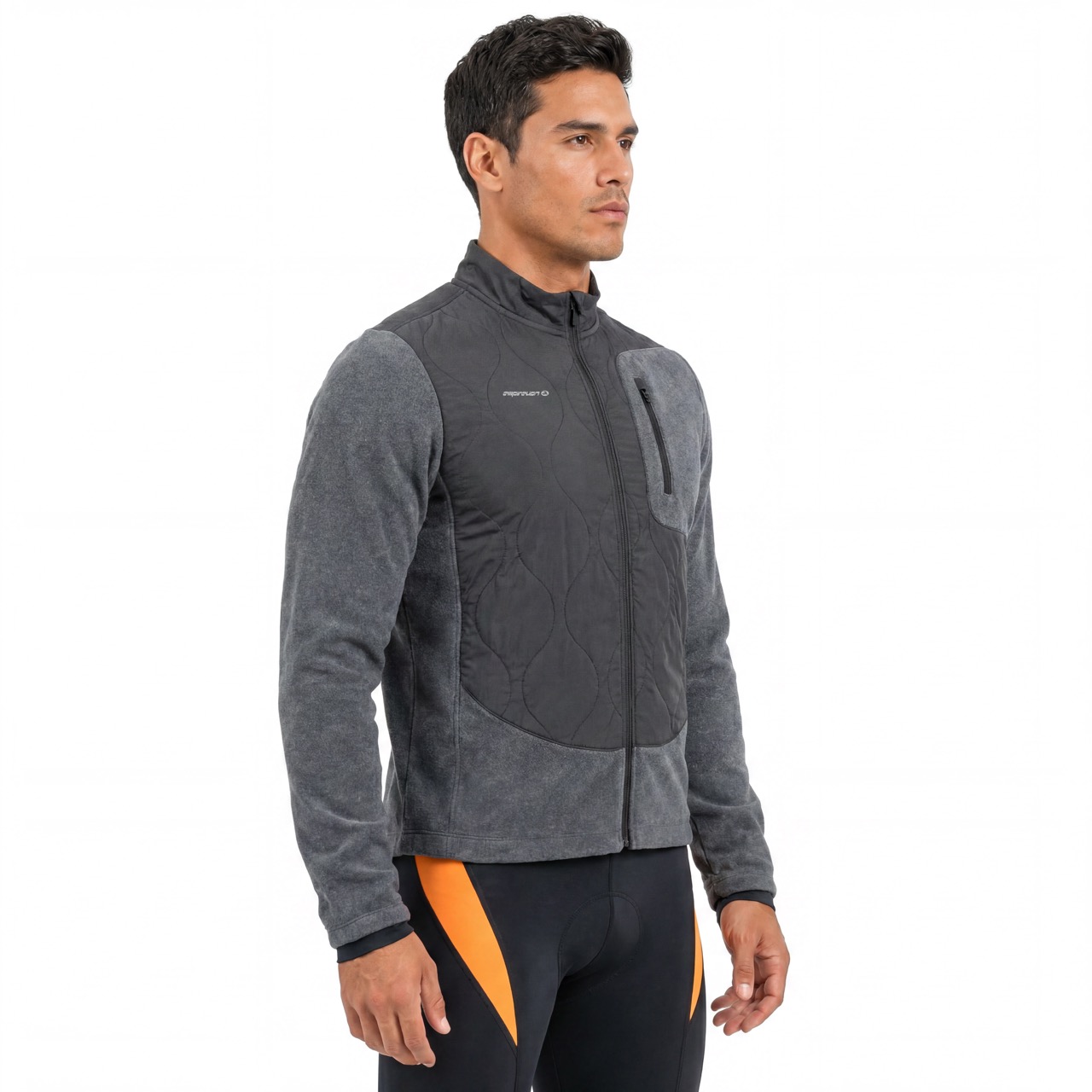 Warme Polar-Fleece-Fahrradjacke für Herren mit gepolsterten Einsätzen