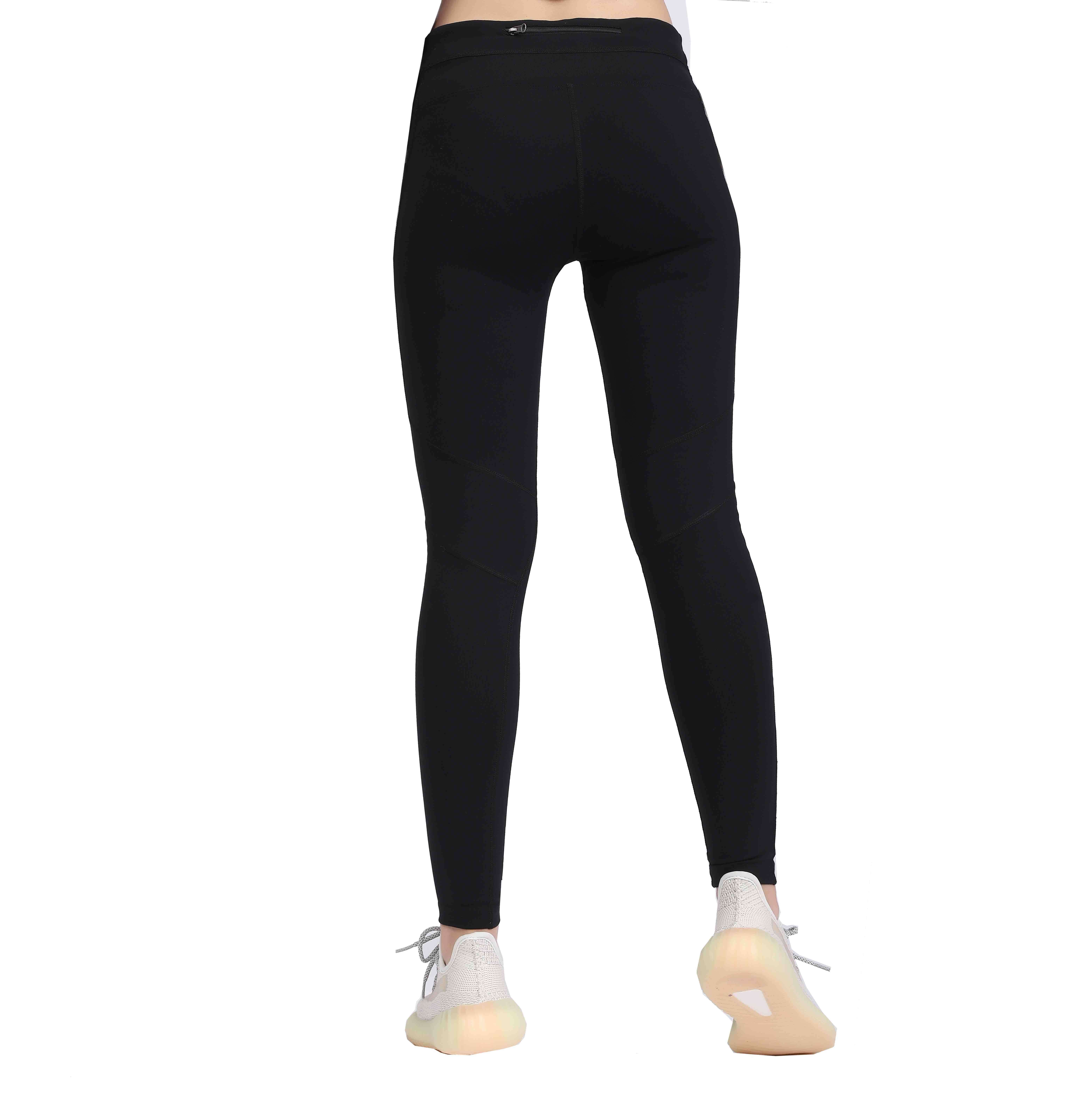 Damen-Lauf-Yoga-Leggings mit Bauchkontrolle und Zwickel im Schritt