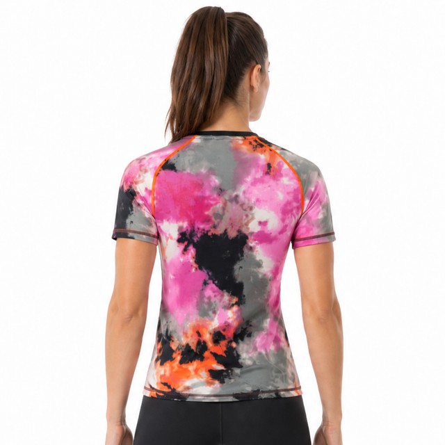 VMTR Damen Kurzarm-T-Shirt mit Rundhalsausschnitt