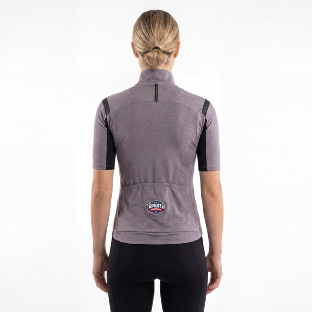 Kurzärmliges Damen-Radtrikot mit versiegeltem Besatz