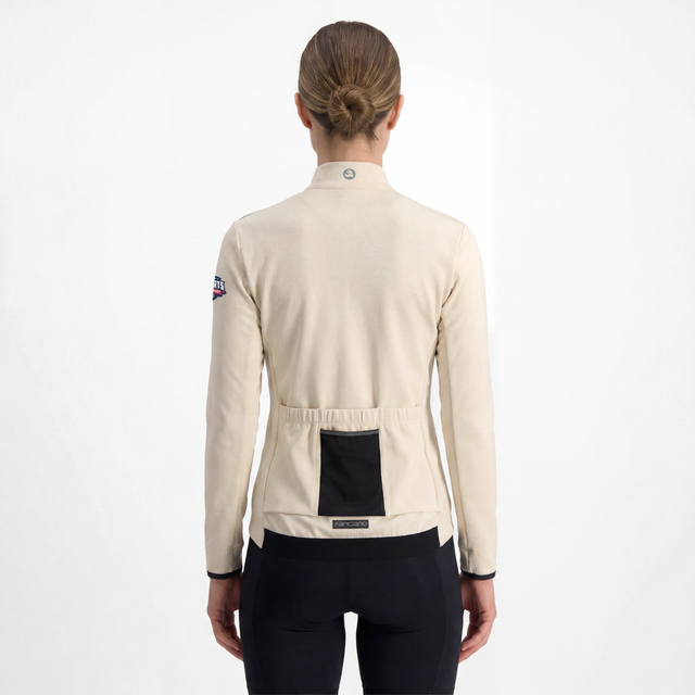 Damen-Fahrradjacke mit Mesh-Besatz und Tasche