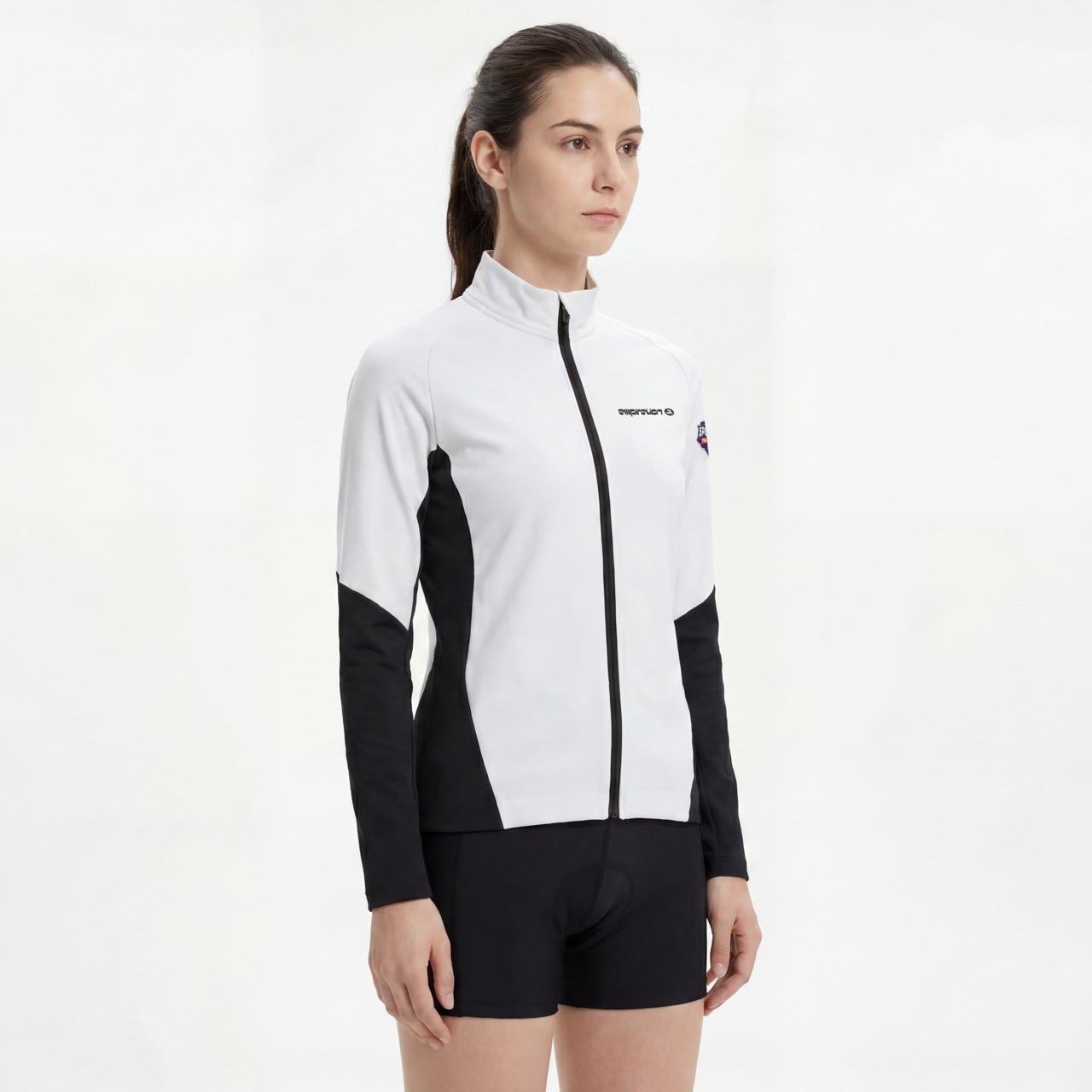 Sportmode-Jacke für Damen mit Farbblock und reflektierendem Besatz