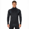 Herren-Baselayer mit garngefärbtem Innenfleece und halbem Reißverschluss für Workout-Thermooberteile
