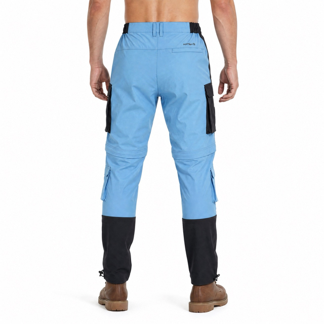 Abzippbare Herren-Wanderhose mit 5 aufgesetzten Taschen und Trekkinghose