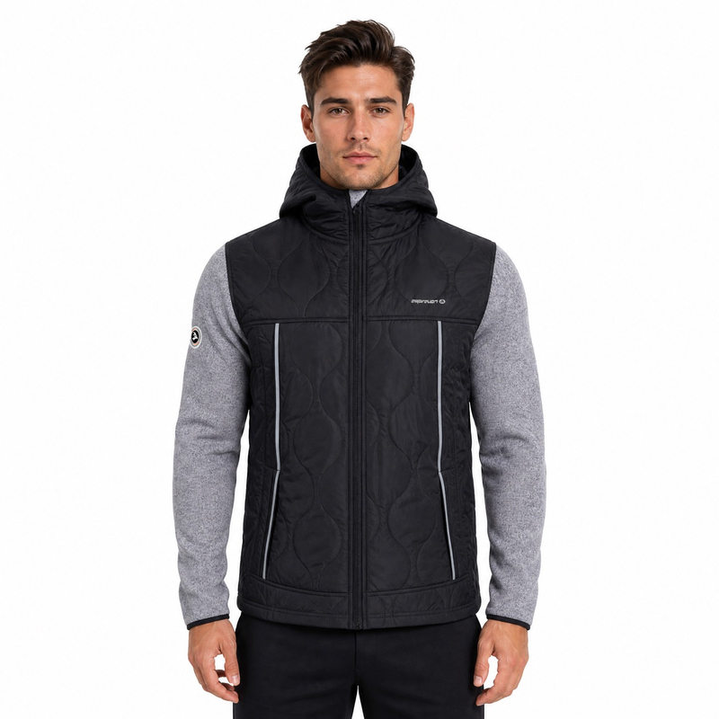 Steppjacke für Herren, winddicht, warm, für den Winter, Wandern, Outdoor, schwere Jacke