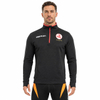 Herren-Sportpullover mit halbem Reißverschluss und Paspelierung