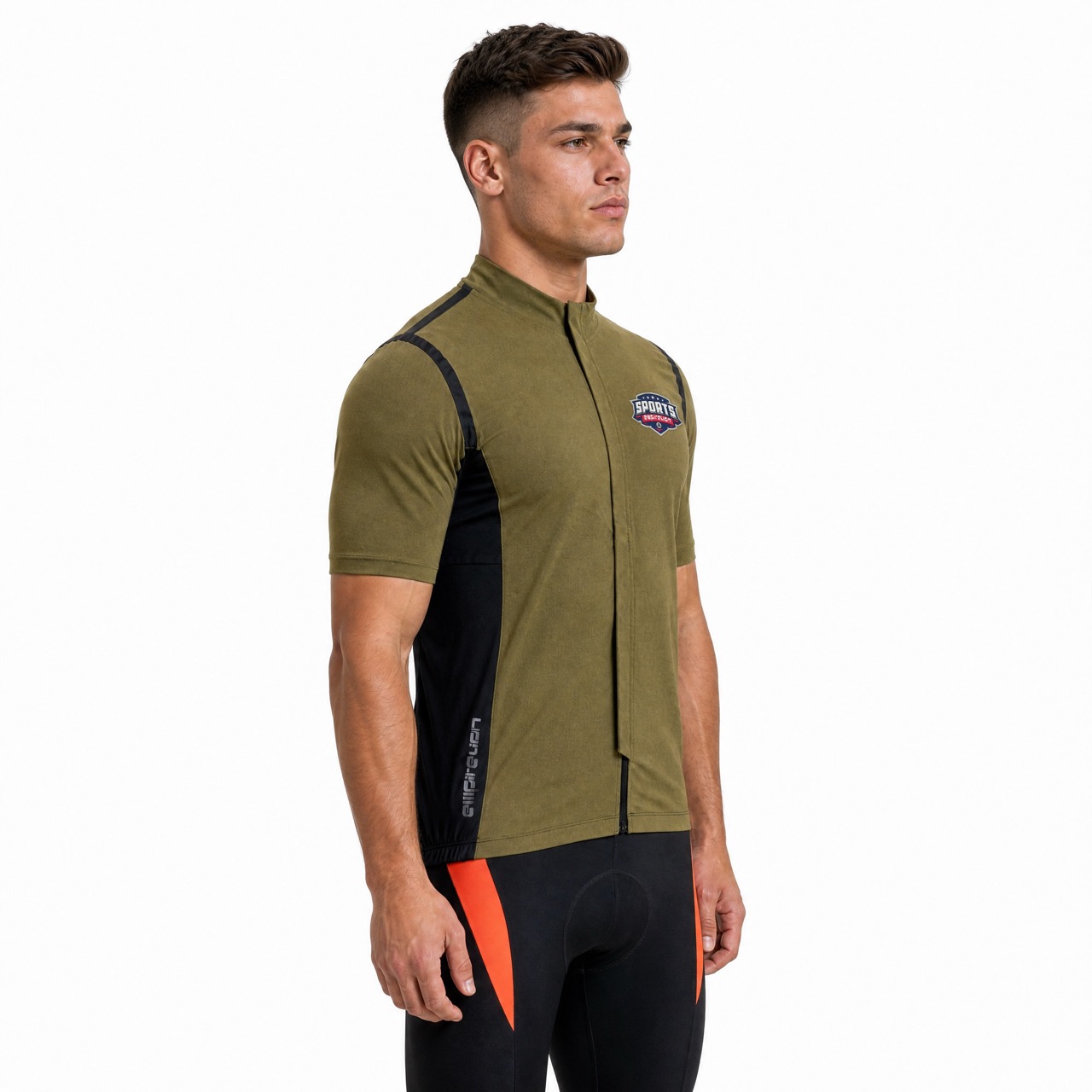 Reflektierendes Herren-Radtrikot mit Klebeband