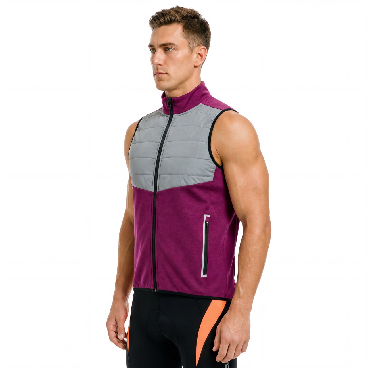 Reflektierende, gepolsterte Alpine-Thermoweste für Herren