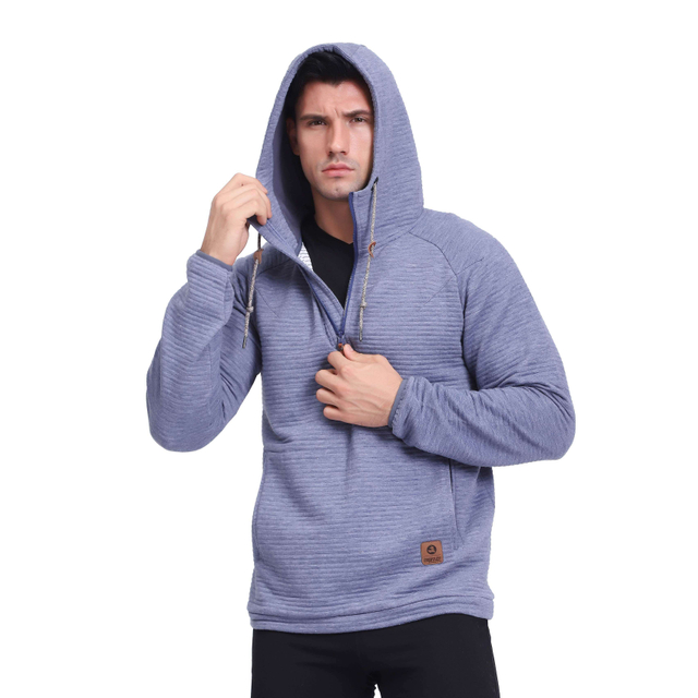  Herren aktive Tonstreifen halbe Reißverschlusspullover Hoodie 