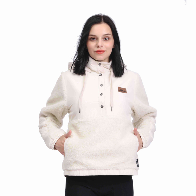 Frauen Winter Wärme Sherpa Fuzzy Pullover Fleece Hoodies Jacken