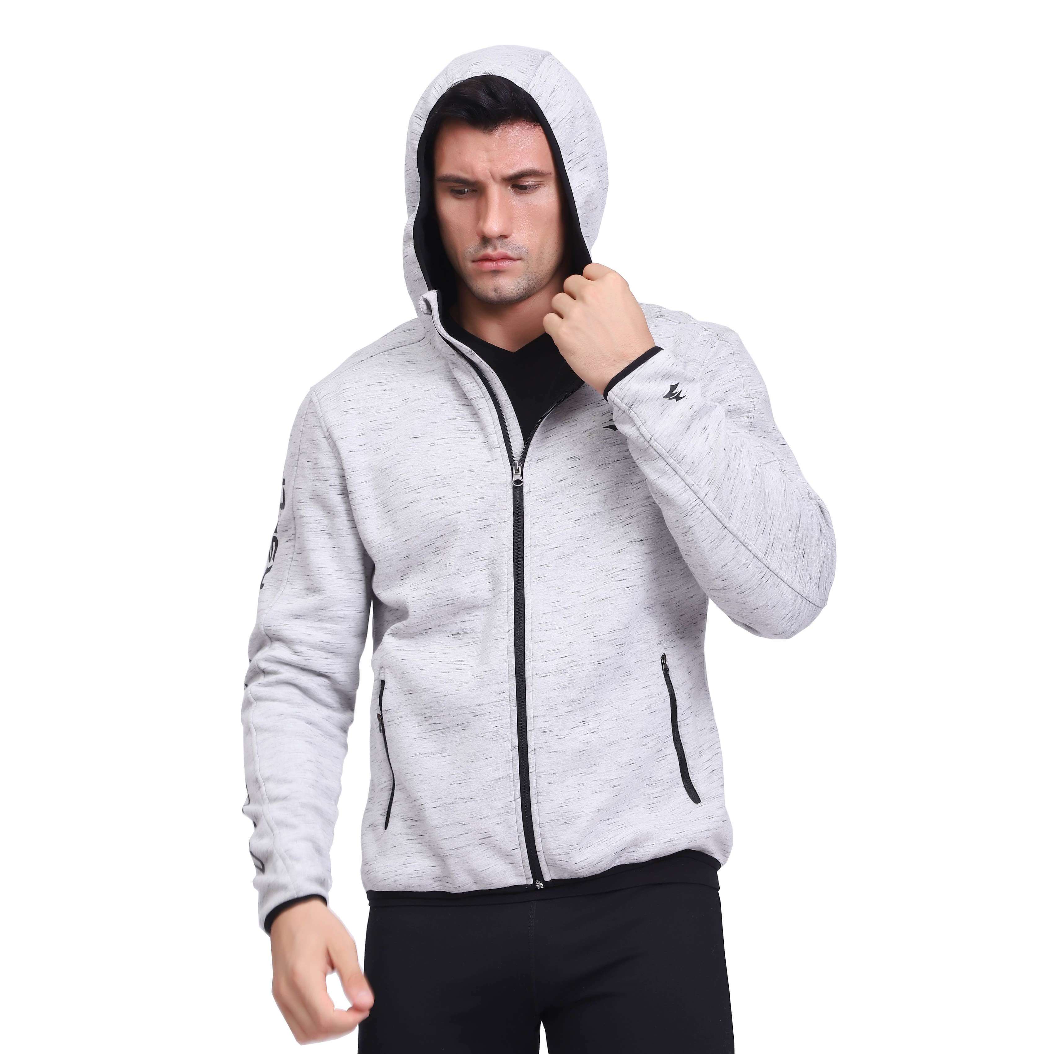 Herrengebundenen Reißverschluss durch Fleece Hoodie warme Jacke