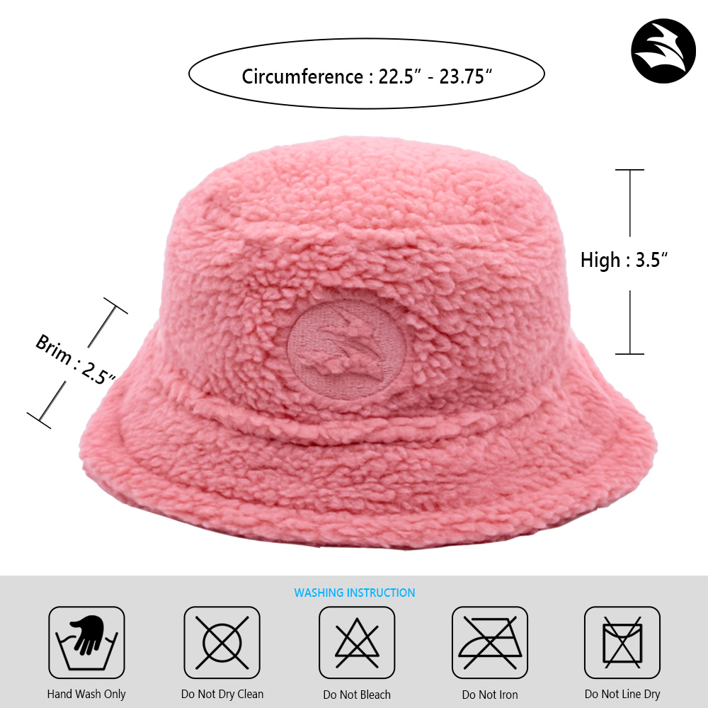 Frauen Eimer Hut Fuzzy Faux Fell Sherpa Fischermütze