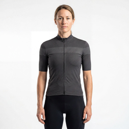 Kurzarm-Radtrikot für Damen mit reflektierendem Aufdruck
