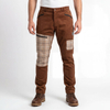 Herren-Wanderhose mit Karoeinsätzen aus Cord, Trekkinghose