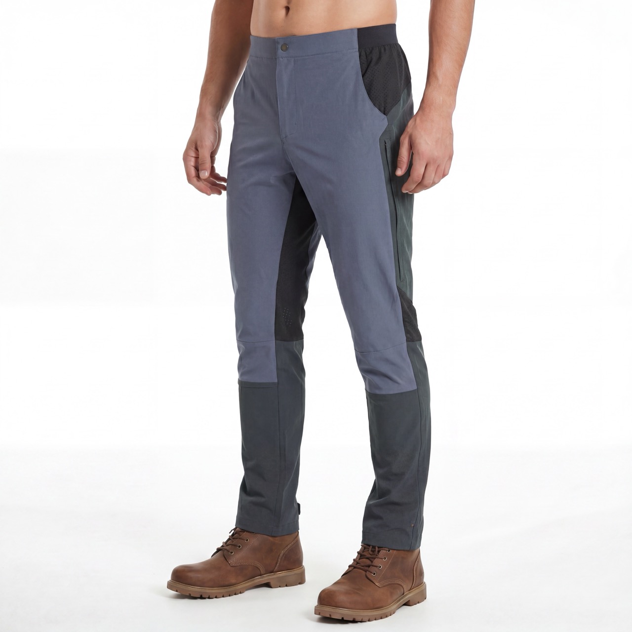 Leichte Herren-Wanderhose mit Mesh-Einsatz, atmungsaktive Trekkinghose