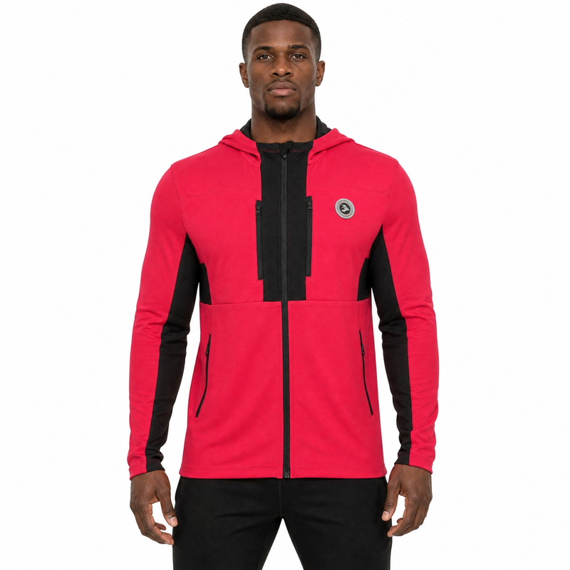 Mittelschwerer Hoodie zum Wandern, Bergsteigen, Alpinismus, Laufen, Sportlich, mit Reißverschluss