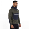 Mittelschwerer Trekking-Hoodie mit aufgesetzter Tasche und halbem Reißverschluss