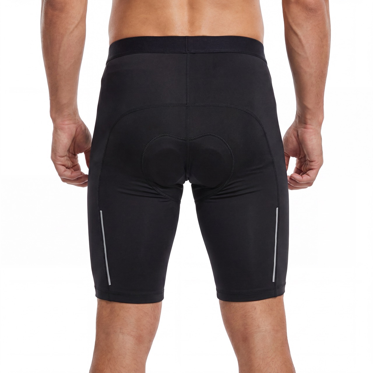 Reflektierende Herren-Fahrradshorts mit versiegelten Taschen