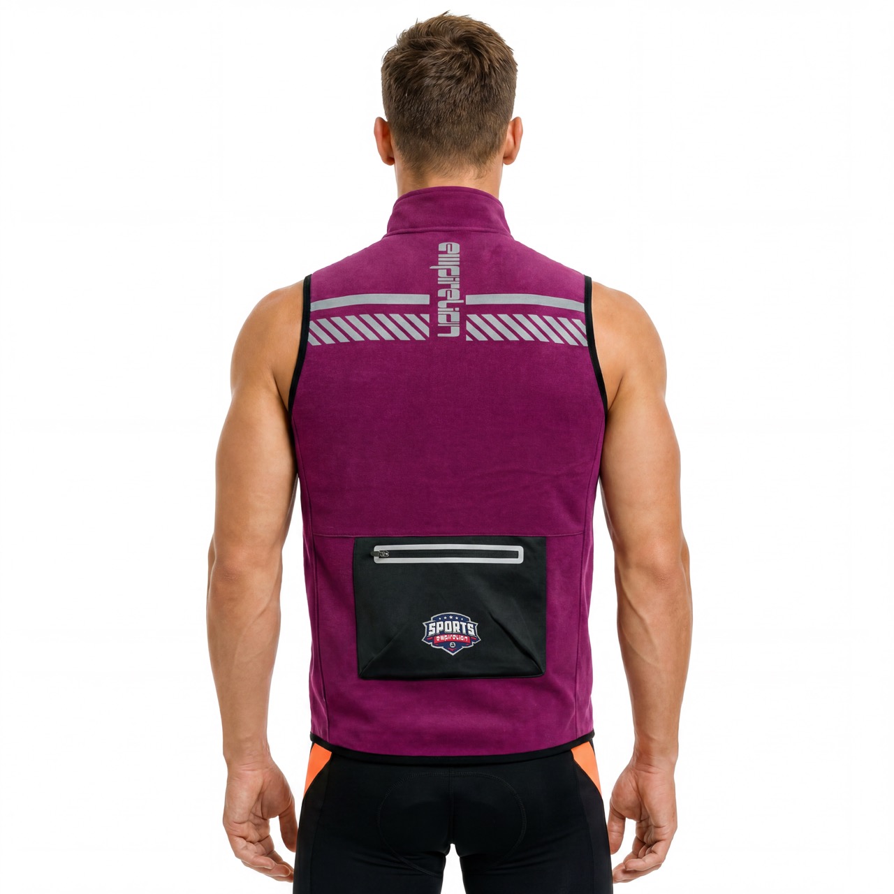 Reflektierende, gepolsterte Alpine-Thermoweste für Herren