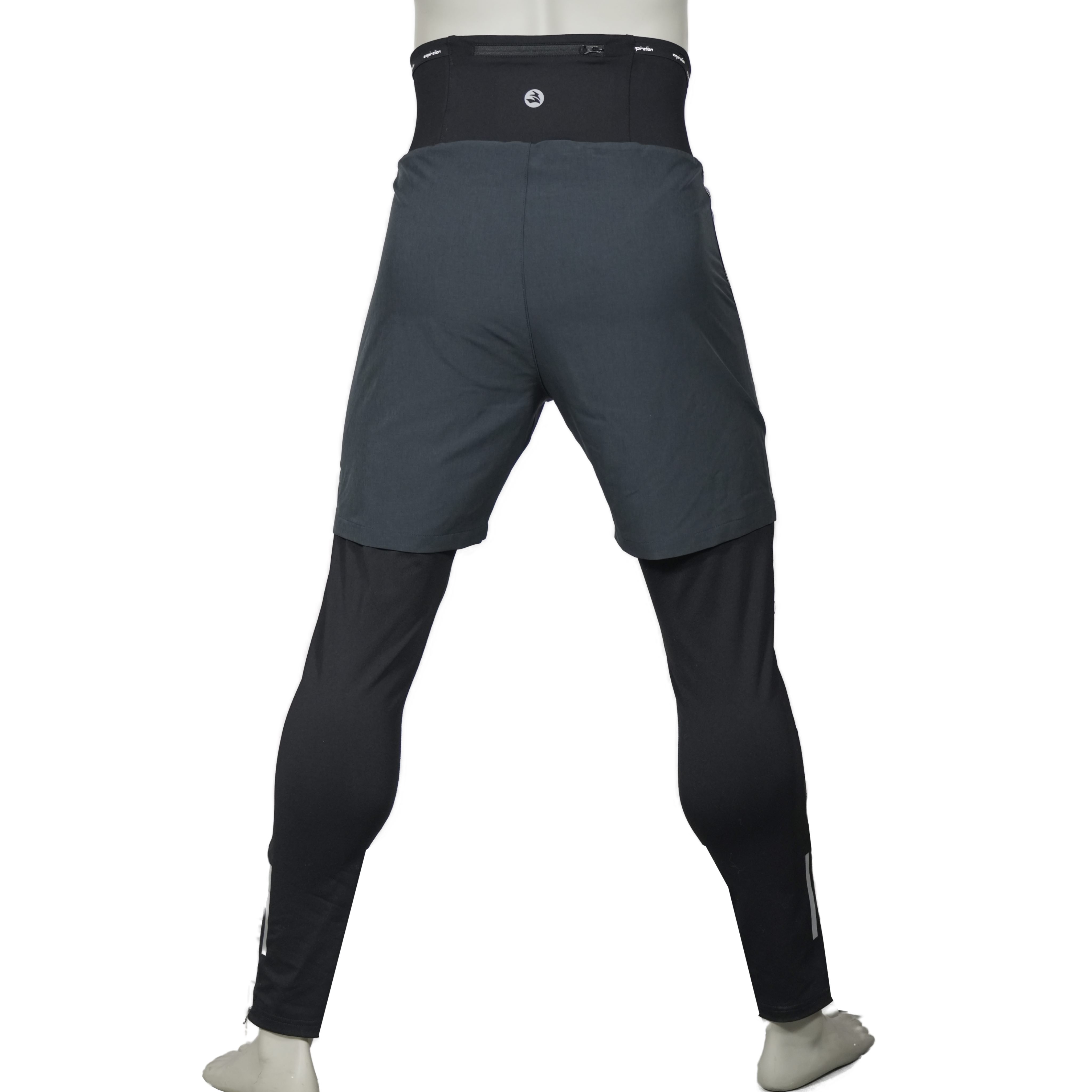 Herren winddach hoher Taillenband Baselayer 2 in 1 Hose