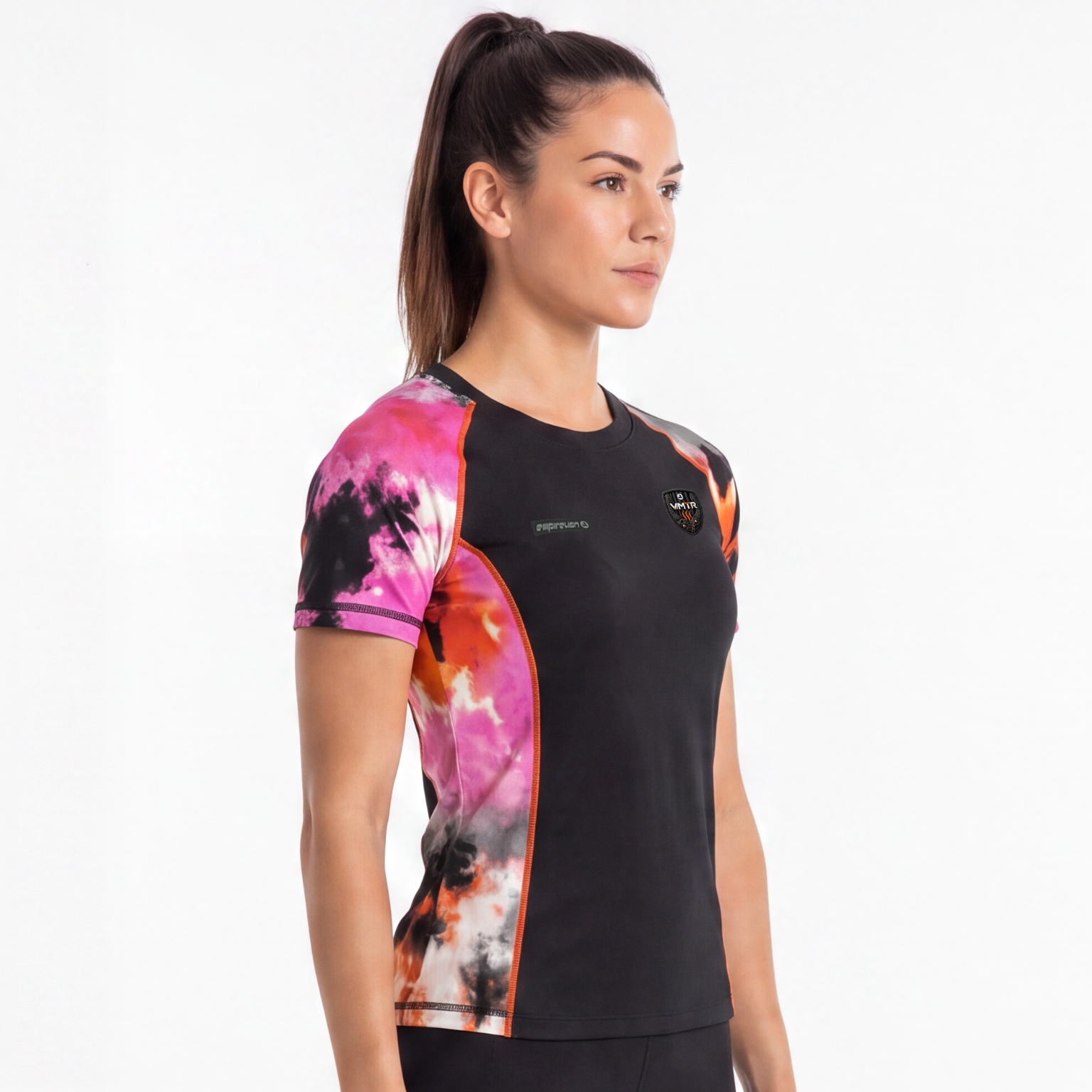 VMTR Damen Kurzarm-T-Shirt mit Rundhalsausschnitt