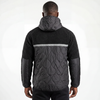Herren-Winter-Outdoor-Kapuzenjacke mit gebondetem Sherpa-Steppeinsatz und reflektierendem Besatz