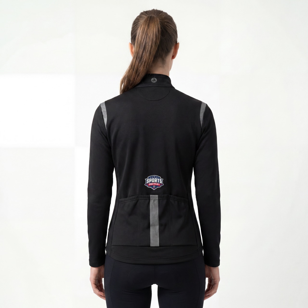Damen-Fahrradjacke mit reflektierenden Besätzen
