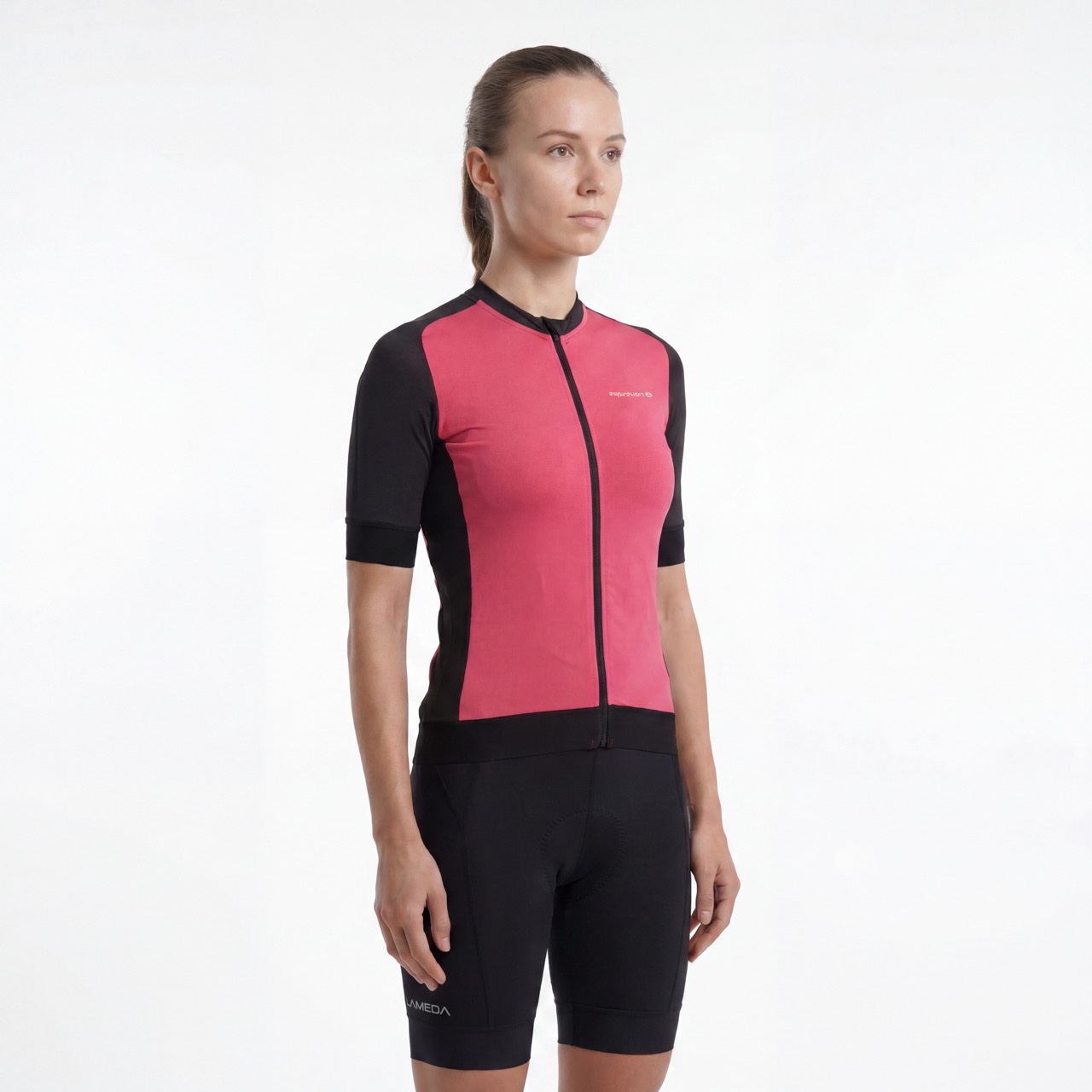 Kurzarm-Radtrikot für Damen mit Farbblockdesign