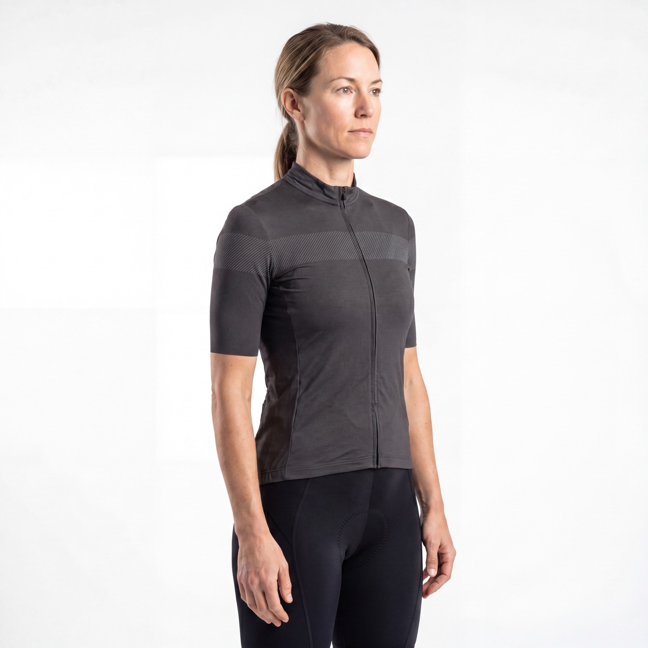 Kurzarm-Radtrikot für Damen mit reflektierendem Aufdruck