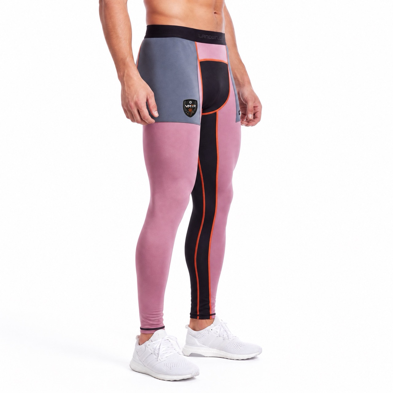 VMTR Herren-Baselayer-Leggings mit Farbblockdesign