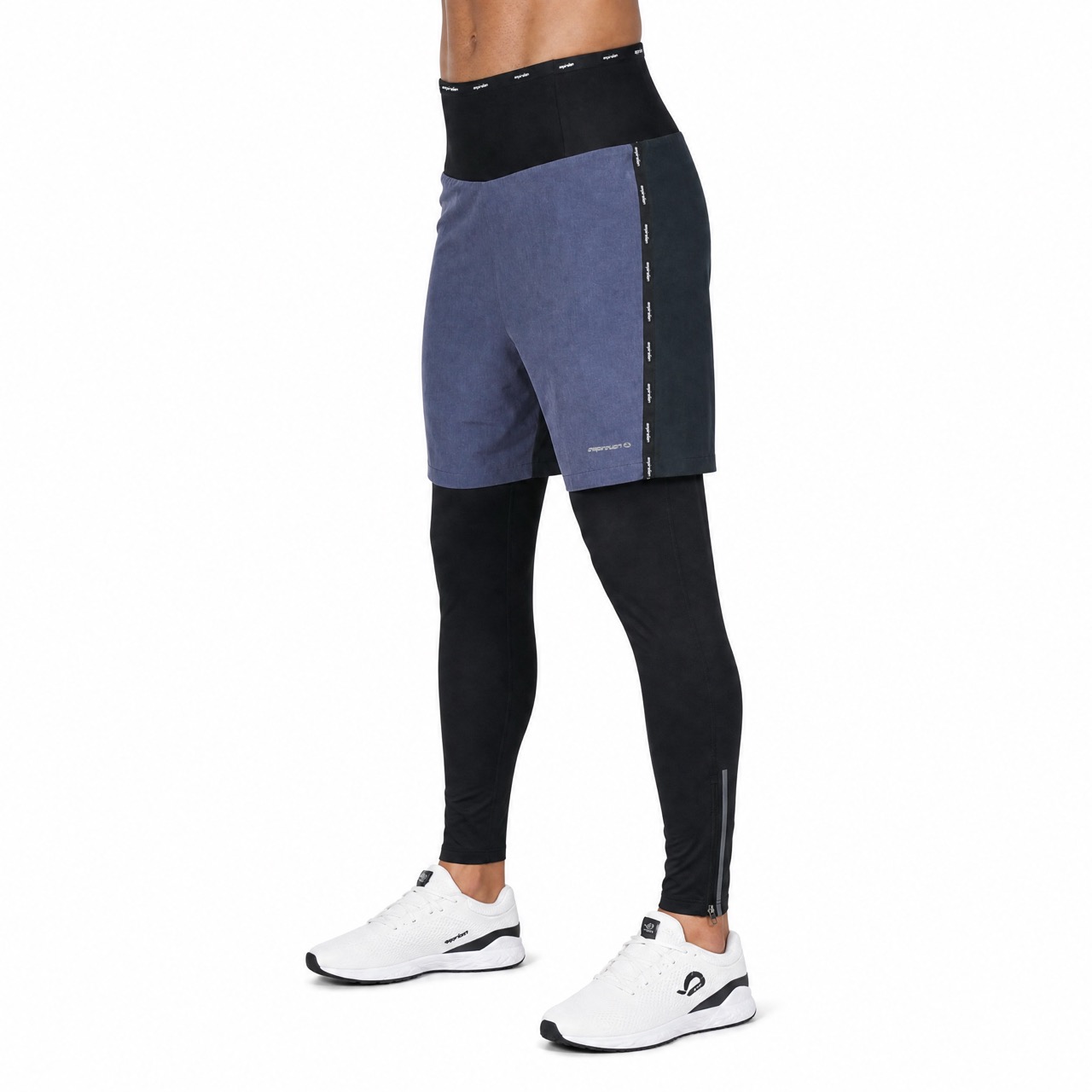 Windfeste Herren-Baselayer-2-in-1-Hose mit hohem Bund